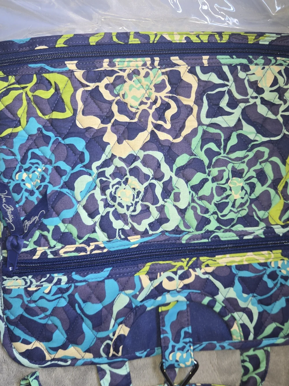 Vera Bradley Jewelry Travel Tote in Navy, Teal, Lime, Cream